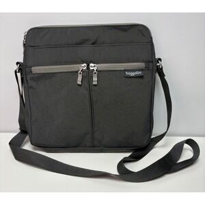 Baggallini Comrade Crossbody Bag‎ Charcoal Gray New with Flaw